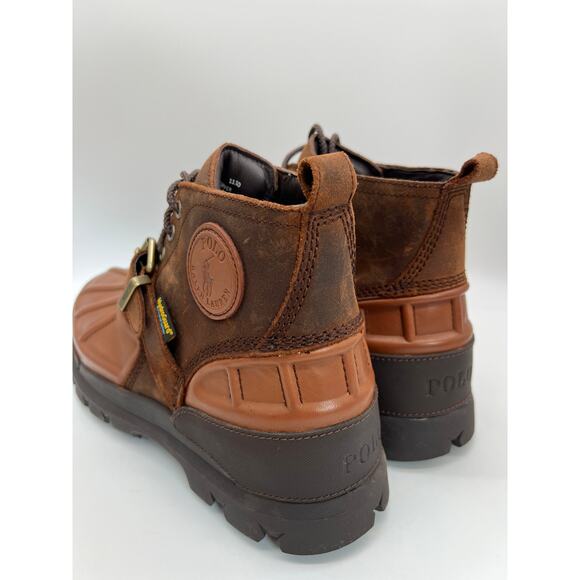 Polo Ralph Lauren Oslo Brown Low Boots HydroGuard Men's 11.5 NEW - Picture 8 of 12